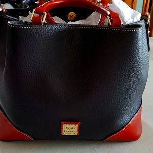 Dooney and Bourke Black Pebbled Leather Handbag